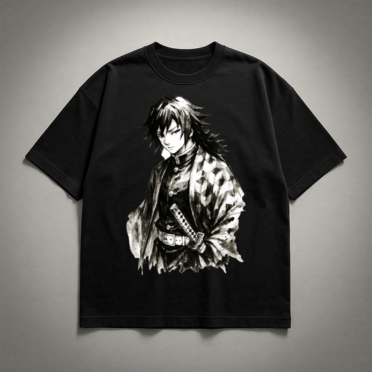Giyu Vintage V1 Oversized T-shirt | Demon Slayer