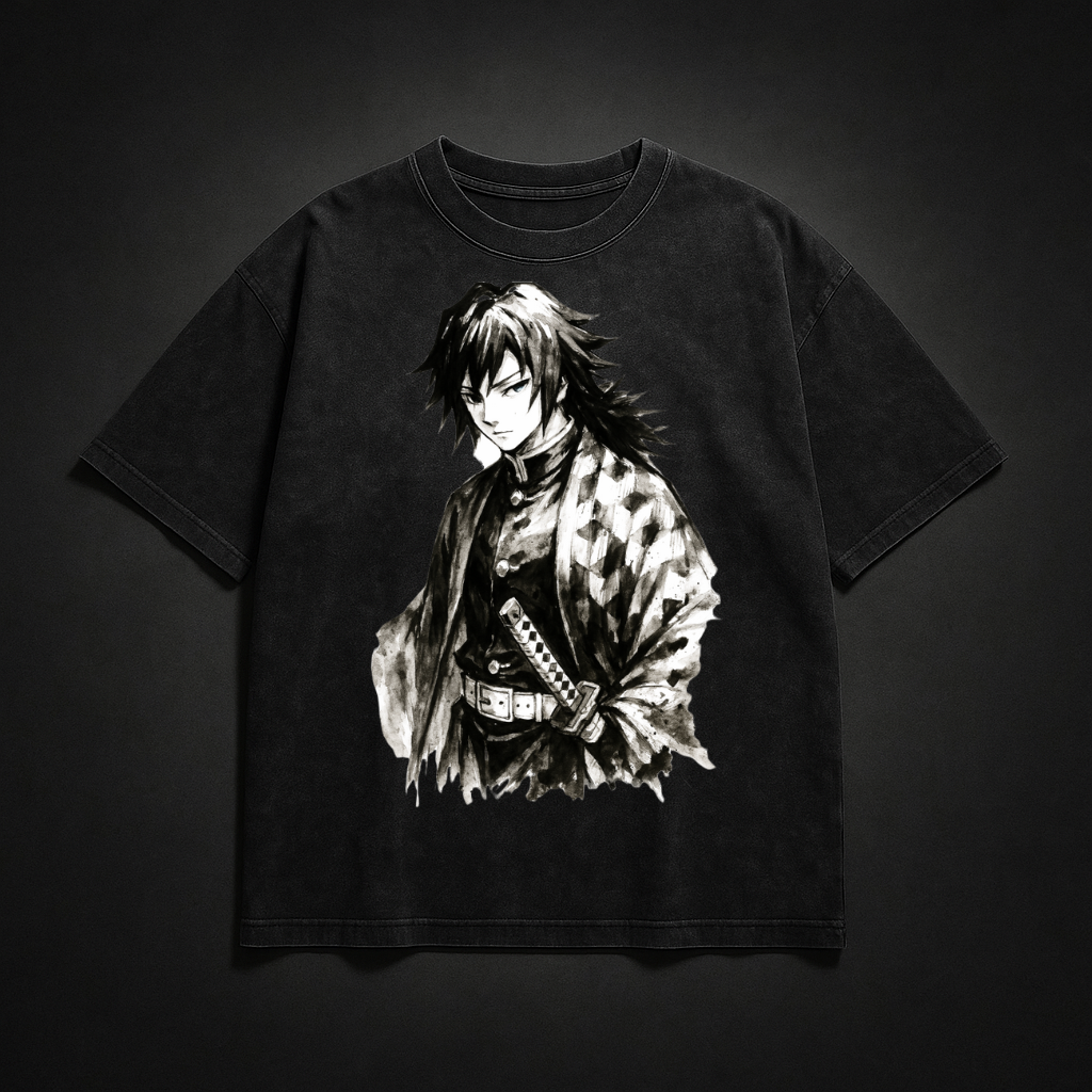 Giyu Vintage V1 Washed Tee | Demon Slayer