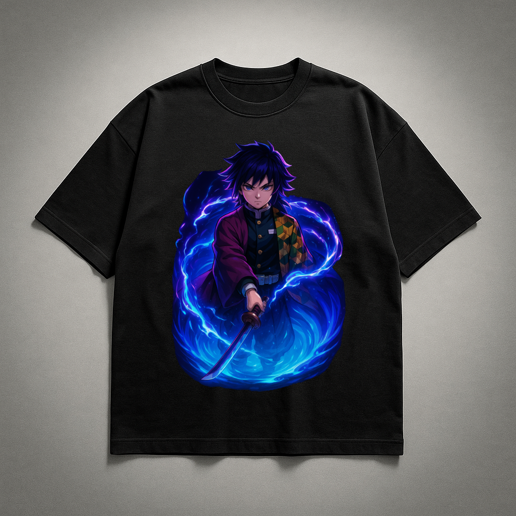 Giyu Water Breathing V1 Oversized T-shirt | Demon Slayer