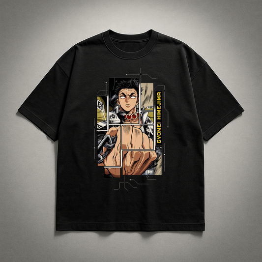 Gyomei Digital Frame Oversized T-shirt | Demon Slayer