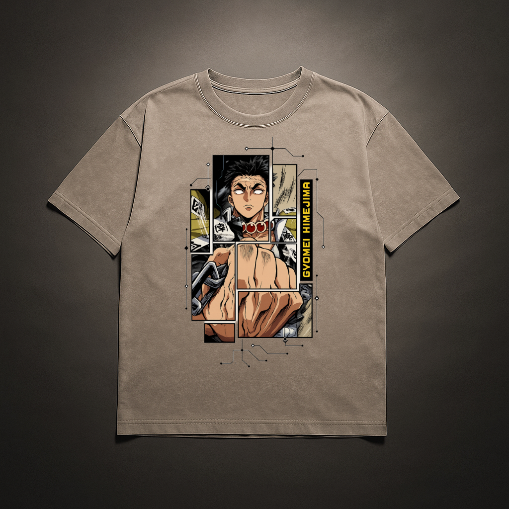Gyomei Digital Frame Washed Tee | Demon Slayer