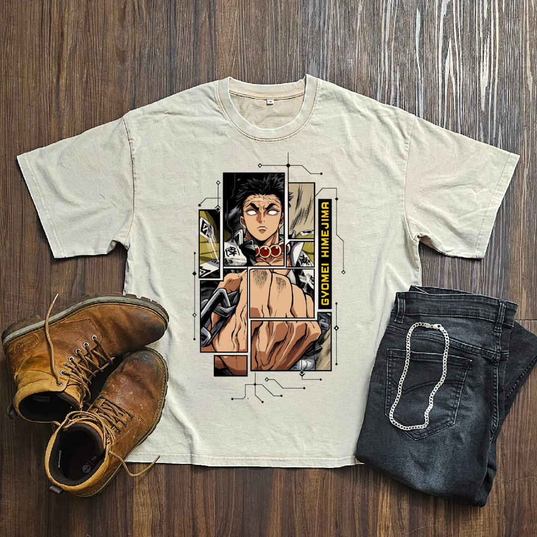 Gyomei Digital Frame Washed Tee | Demon Slayer