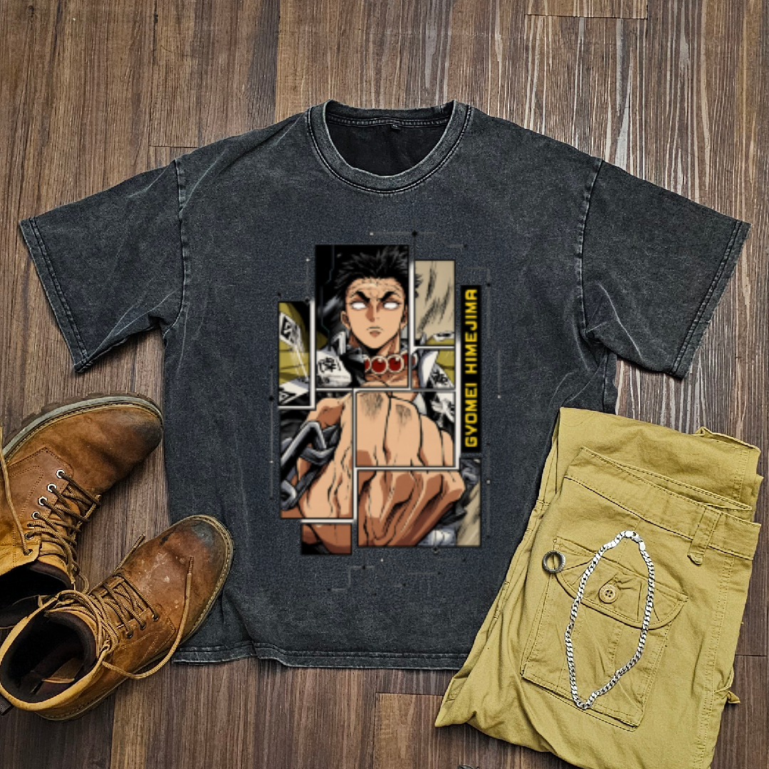 Gyomei Digital Frame Washed Tee | Demon Slayer