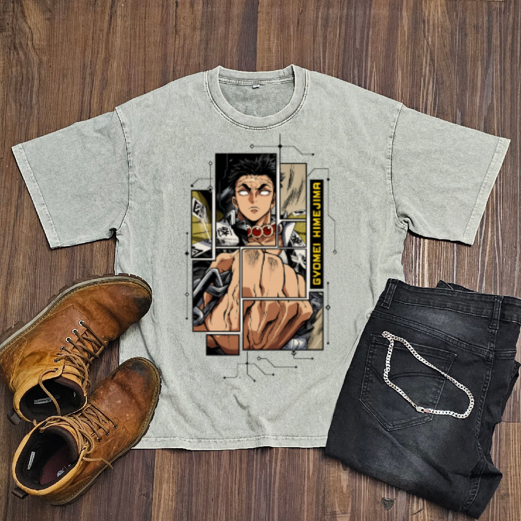 Gyomei Digital Frame Washed Tee | Demon Slayer
