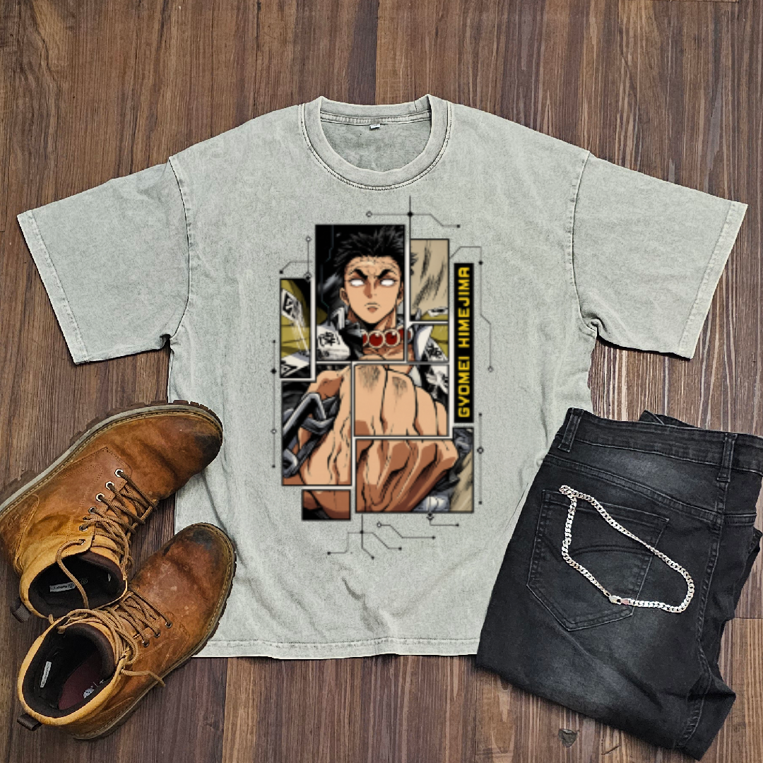 Gyomei Digital Frame Washed Tee | Demon Slayer