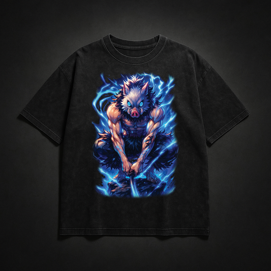 Inosuke Beast Breathing V1 Washed Tee | Demon Slayer