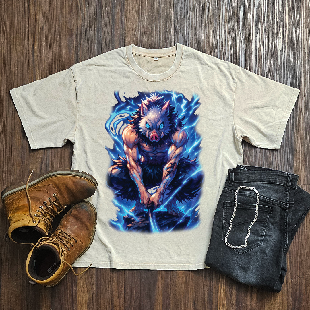 Inosuke Beast Breathing V1 Washed Tee | Demon Slayer