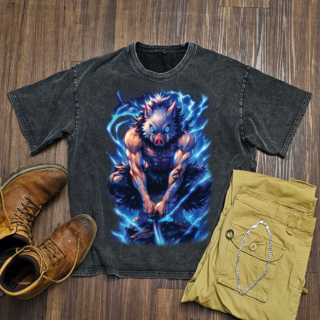 Inosuke Beast Breathing V1 Washed Tee | Demon Slayer