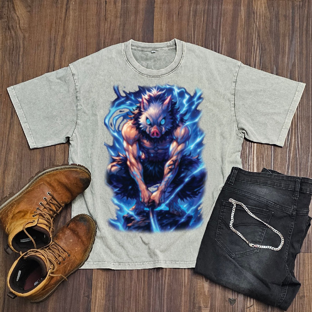 Inosuke Beast Breathing V1 Washed Tee | Demon Slayer