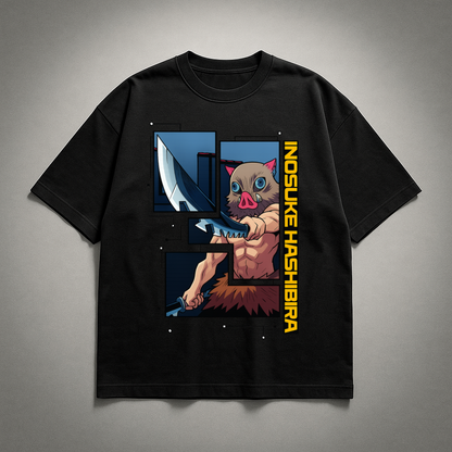Inosuke Digital Frame Oversized T-shirt | Demon Slayer
