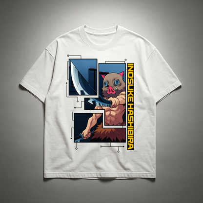 Inosuke Digital Frame Oversized T-shirt | Demon Slayer