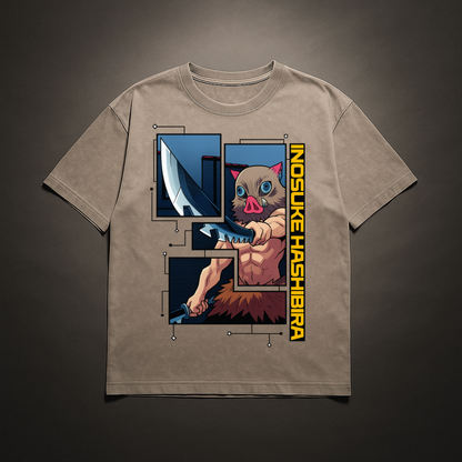 Inosuke Digital Frame Washed Tee | Demon Slayer