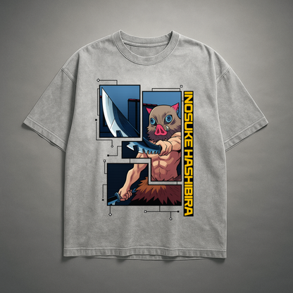 Inosuke Digital Frame Washed Tee | Demon Slayer