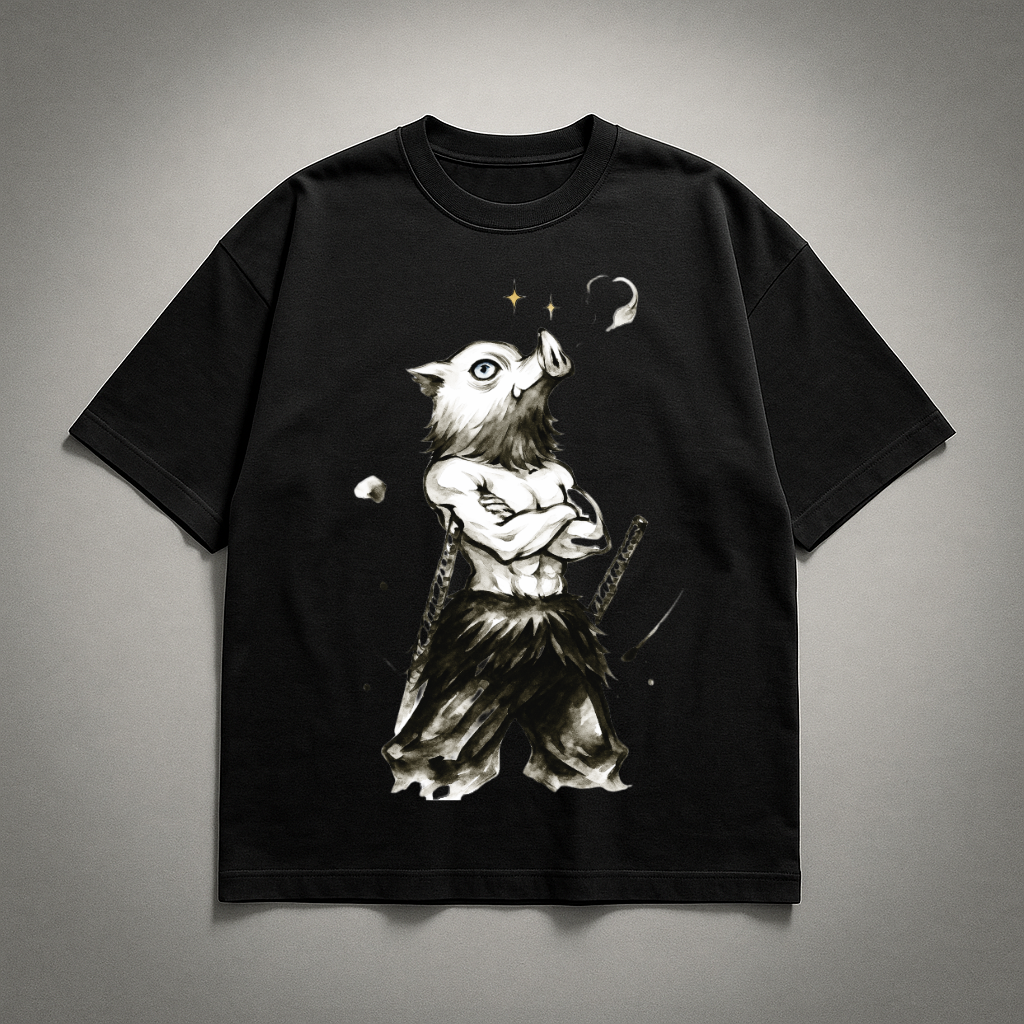 Inosuke Vintage V1 Oversized T-shirt | Demon Slayer