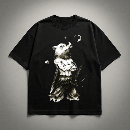 Inosuke Vintage V1 Oversized T-shirt | Demon Slayer