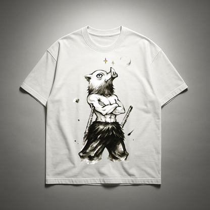 Inosuke Vintage V1 Oversized T-shirt | Demon Slayer