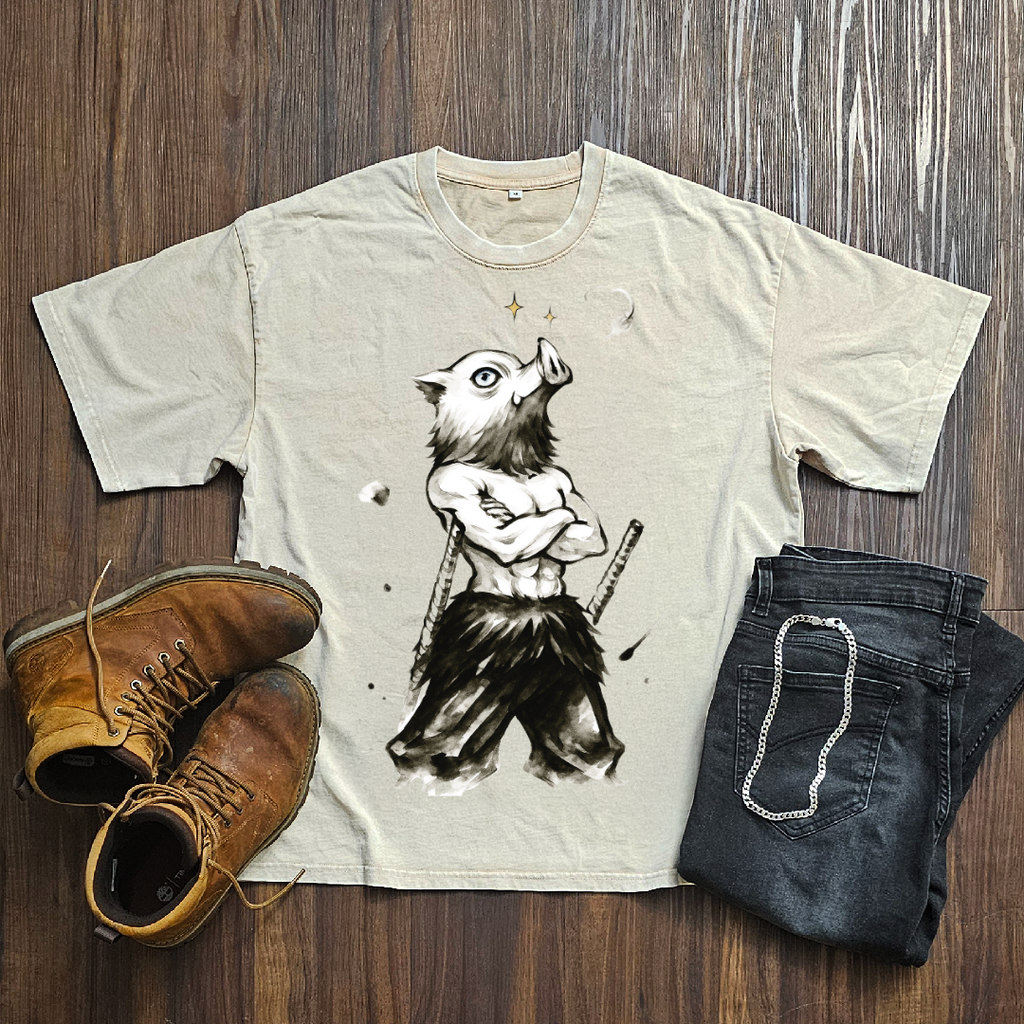 Inosuke Vintage V1 Washed Tee | Demon Slayer