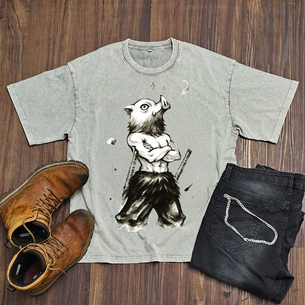 Inosuke Vintage V1 Washed Tee | Demon Slayer