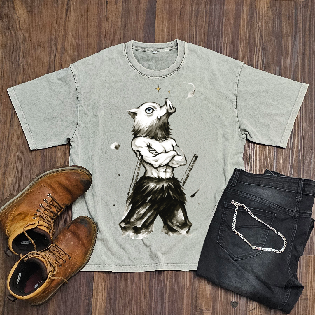 Inosuke Vintage V1 Washed Tee | Demon Slayer