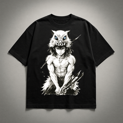 Inosuke Vintage V2 Oversized T-shirt | Demon Slayer