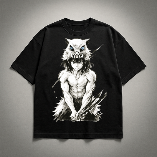 Inosuke Vintage V2 Oversized T-shirt | Demon Slayer
