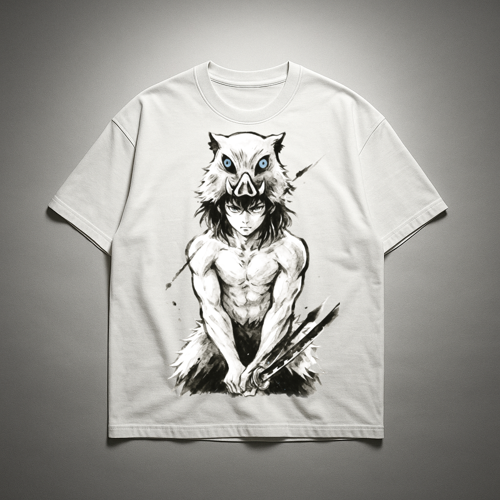 Inosuke Vintage V2 Oversized T-shirt | Demon Slayer