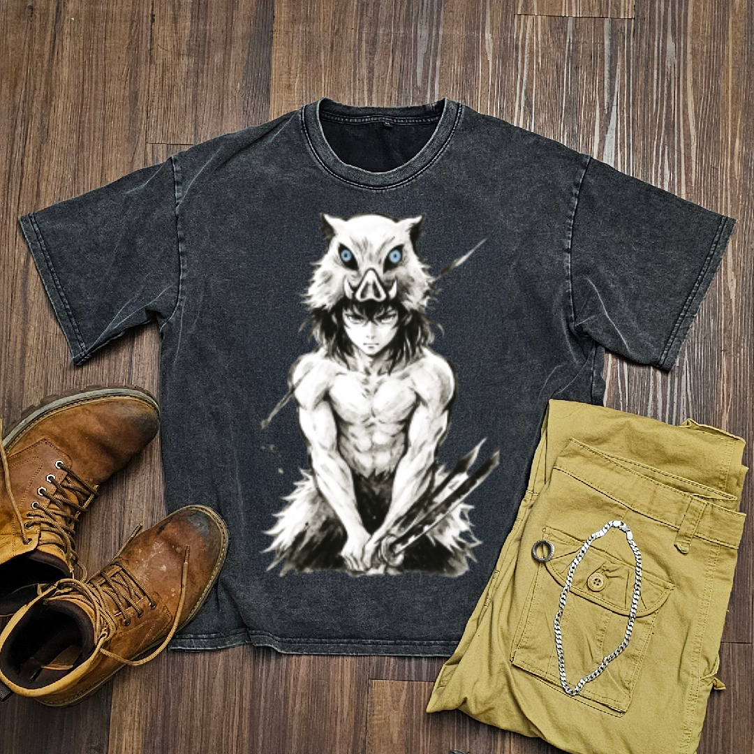 Inosuke Vintage V2 Washed Tee | Demon Slayer