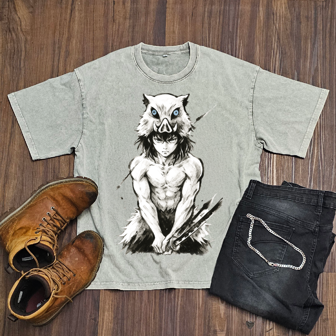 Inosuke Vintage V2 Washed Tee | Demon Slayer