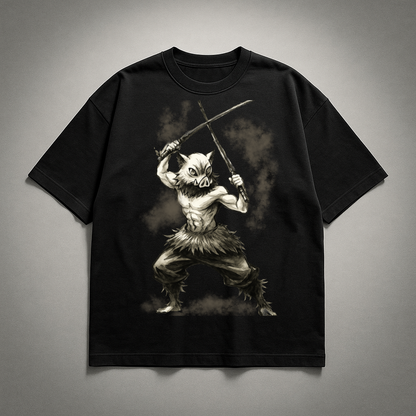 Inosuke Vintage V3 Oversized T-shirt | Demon Slayer