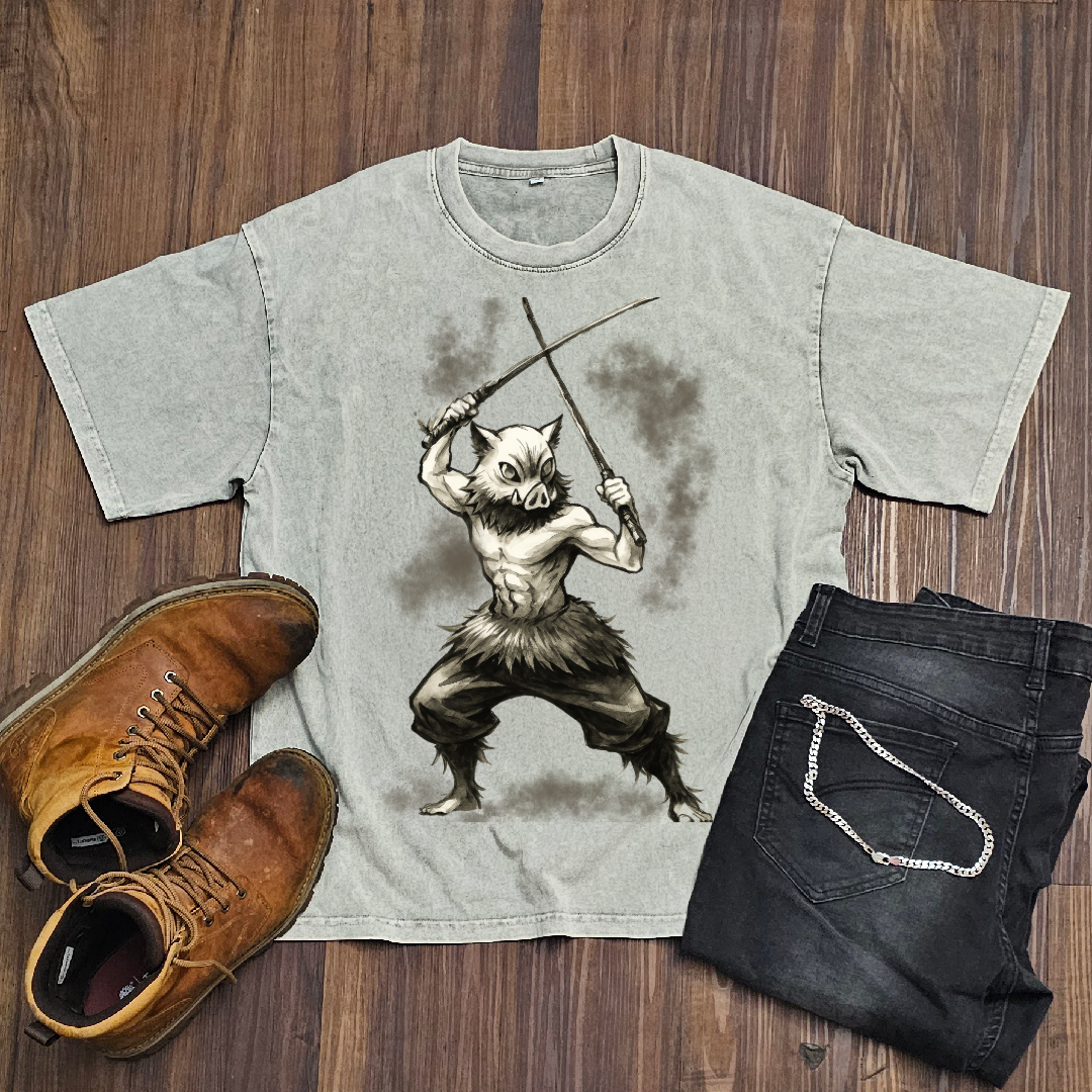Inosuke Vintage V3 Washed Tee | Demon Slayer