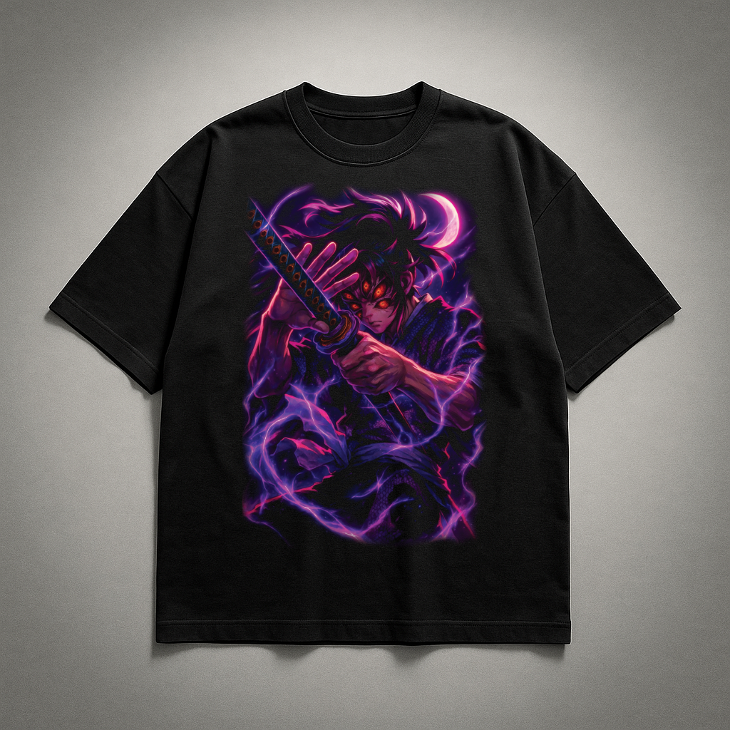 Kokushibo Moon Breathing V1 Oversized T-shirt | Demon Slayer