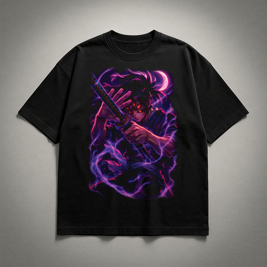 Kokushibo Moon Breathing V1 Oversized T-shirt | Demon Slayer