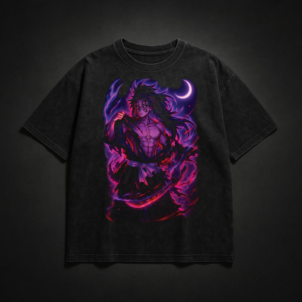 Kokushibo Moon Breathing V2 Washed Tee | Demon Slayer