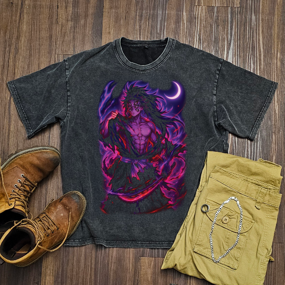 Kokushibo Moon Breathing V2 Washed Tee | Demon Slayer