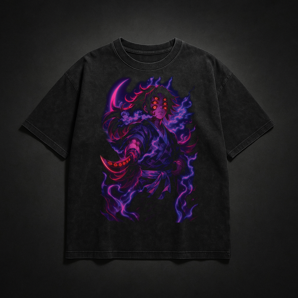 Kokushibo Moon Breathing V3 Washed Tee | Demon Slayer