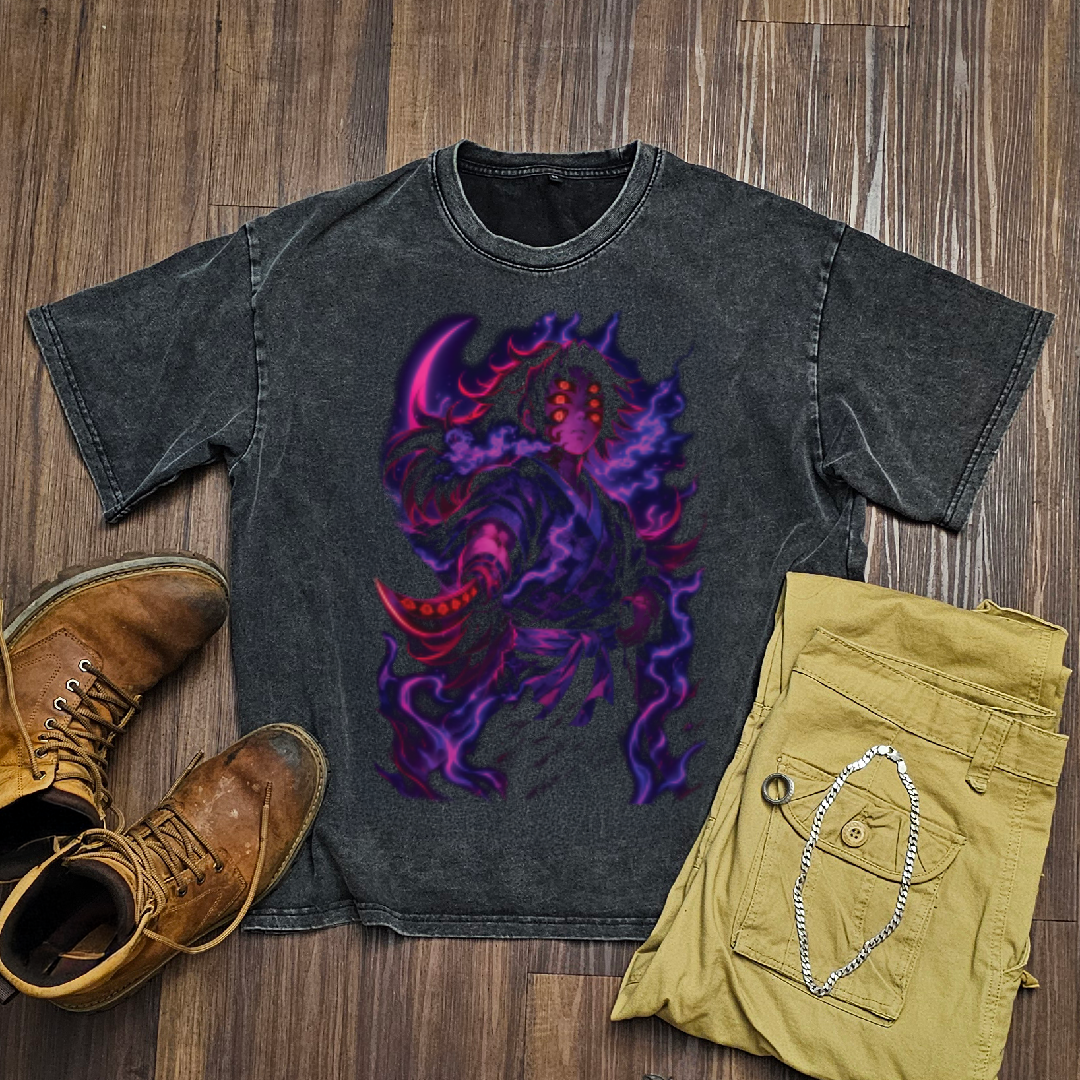 Kokushibo Moon Breathing V3 Washed Tee | Demon Slayer