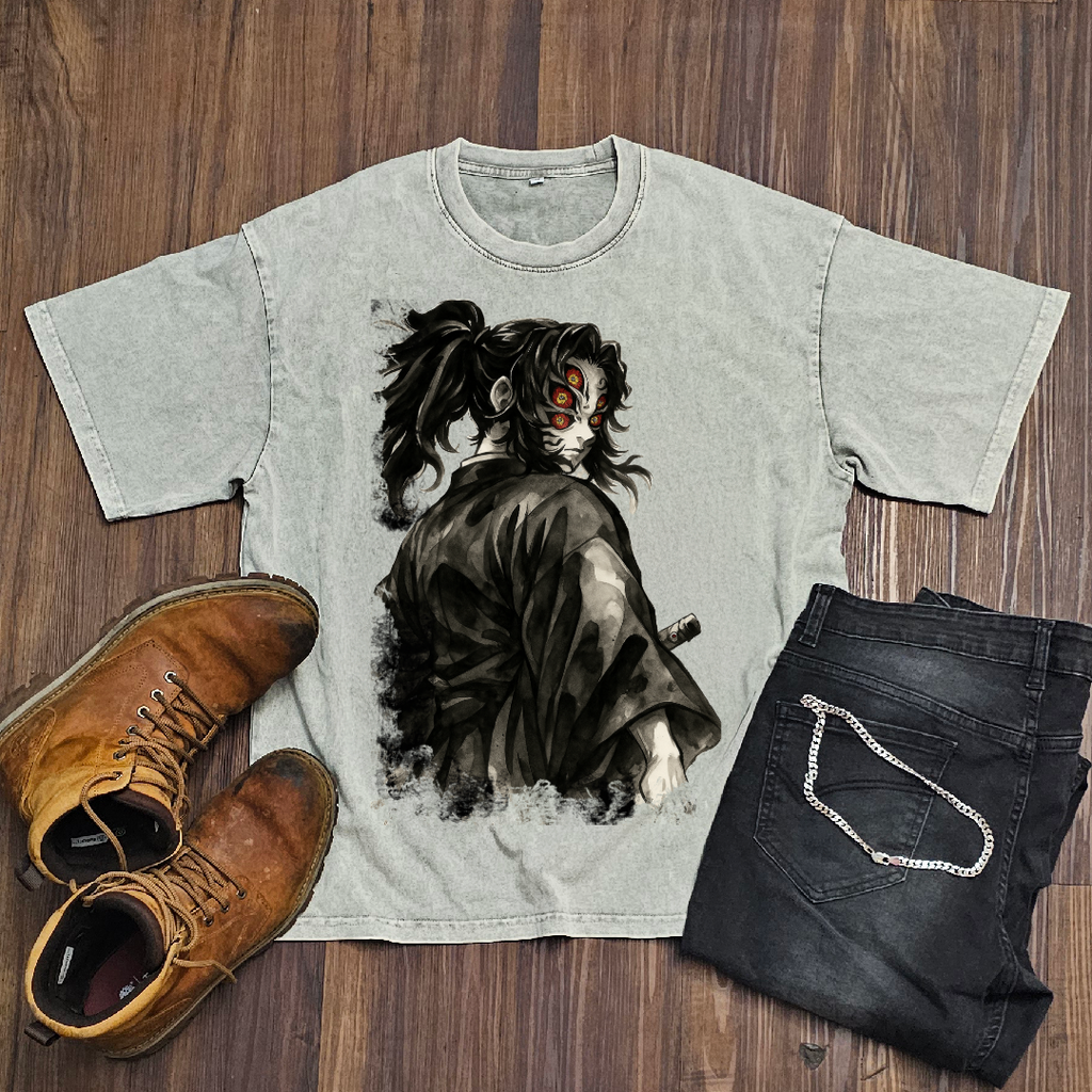 kokushibo Vintage V1 Washed Tee | Demon Slayer