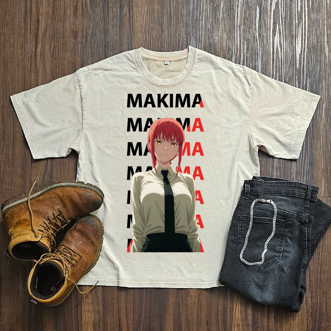 Makima V1 Washed Tee | Chainsaw Man