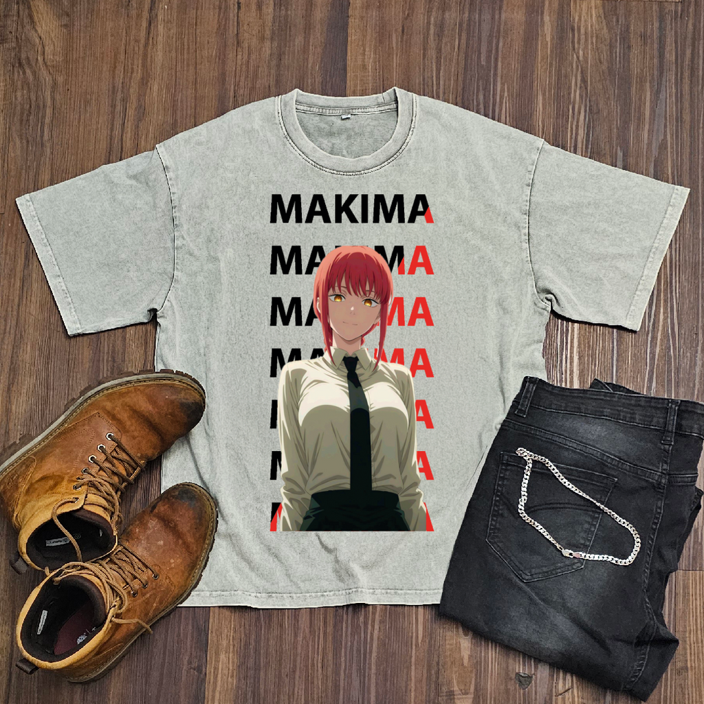 Makima V1 Washed Tee | Chainsaw Man