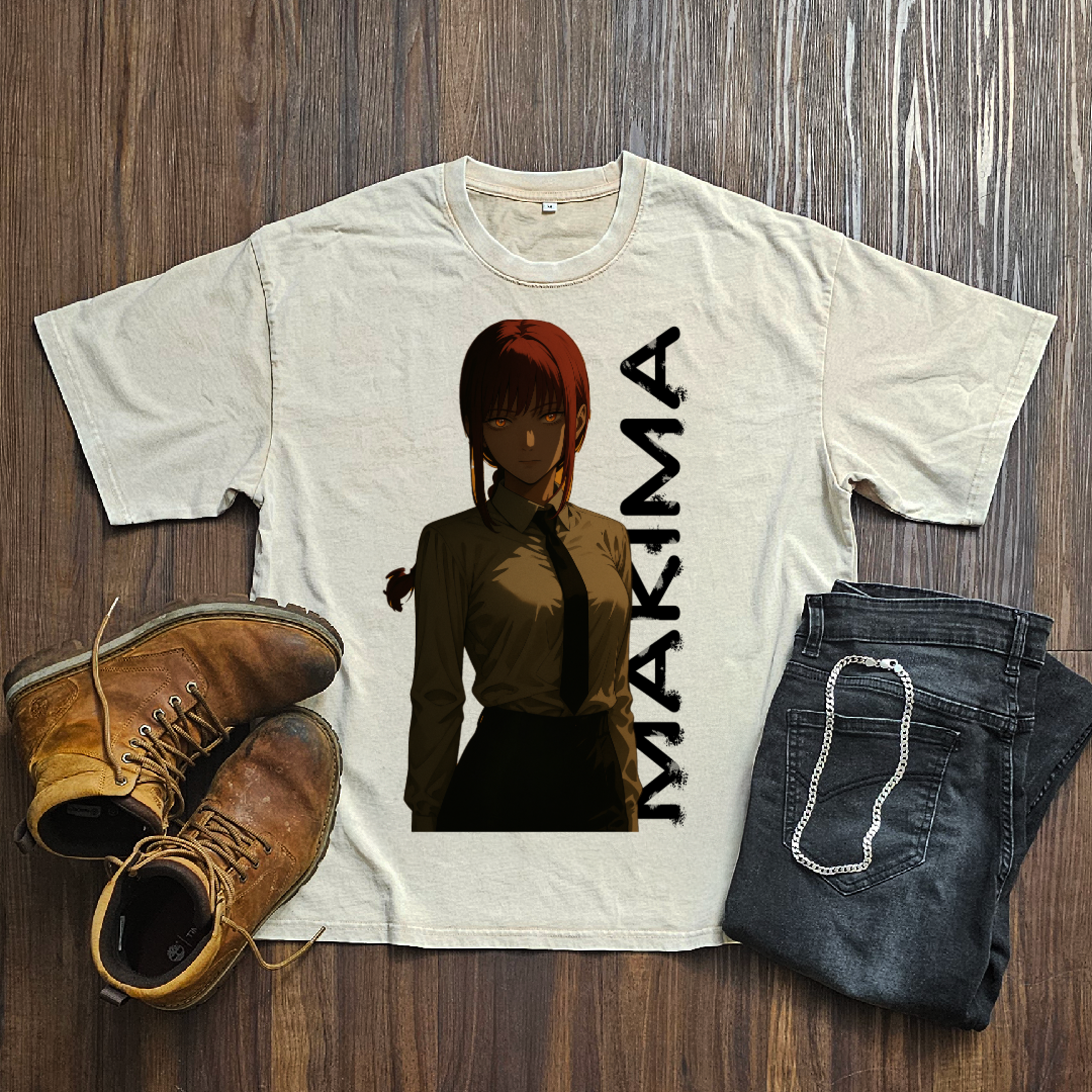 Makima V2 Washed Tee | Chainsaw Man