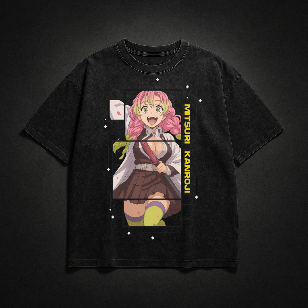 Mitsuri Digital Frame Washed Tee | Demon Slayer