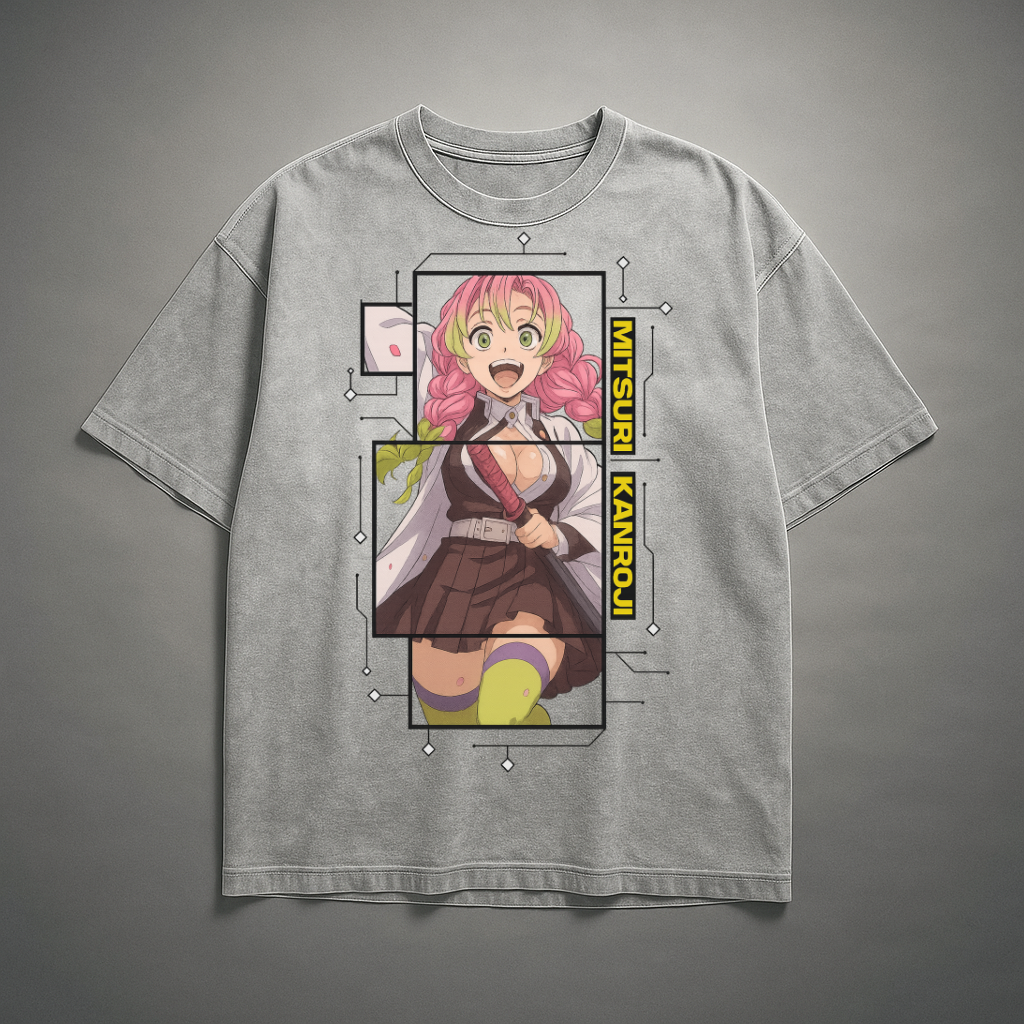 Mitsuri Digital Frame Washed Tee | Demon Slayer