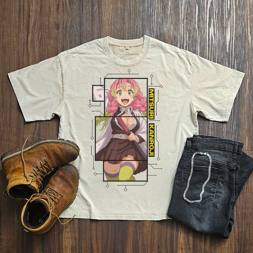 Mitsuri Digital Frame Washed Tee | Demon Slayer