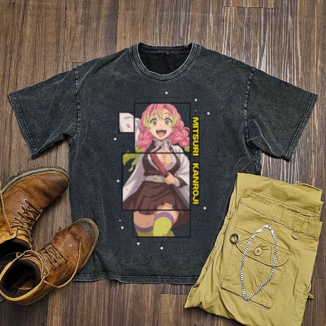 Mitsuri Digital Frame Washed Tee | Demon Slayer