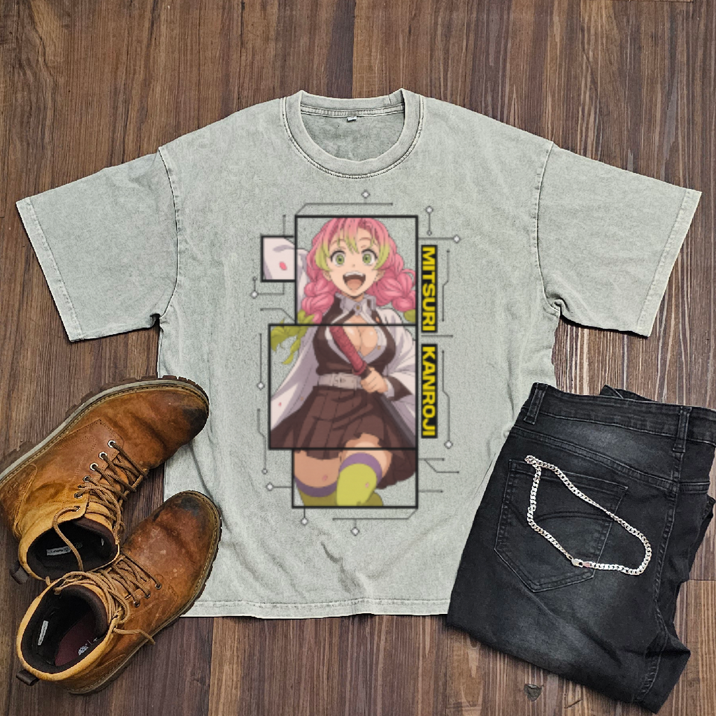 Mitsuri Digital Frame Washed Tee | Demon Slayer