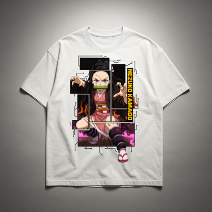 Nezuko Digital Frame Oversized T-shirt | Demon Slayer