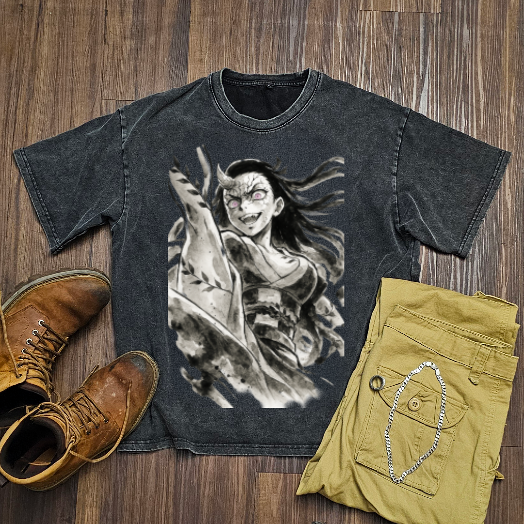 Nezuko Vintage V1 Washed Tee | Demon Slayer