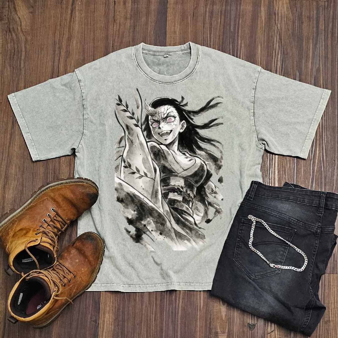 Nezuko Vintage V1 Washed Tee | Demon Slayer