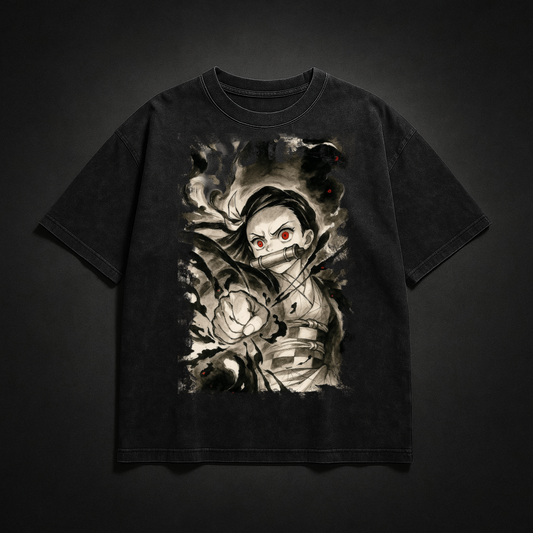 Nezuko Vintage V2 Washed Tee | Demon Slayer