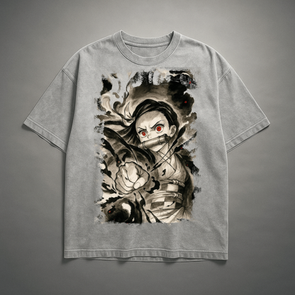 Nezuko Vintage V2 Washed Tee | Demon Slayer
